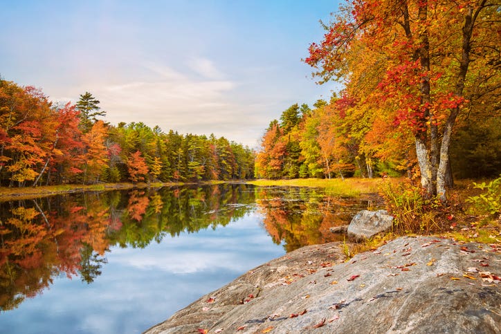 Wayland Lake in Fall